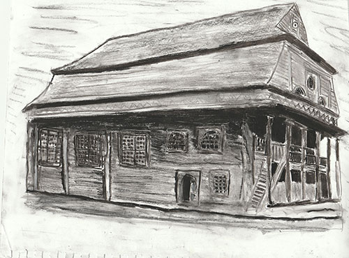 Lutomiersk, Poland - Sumi-e Style Brush Painting